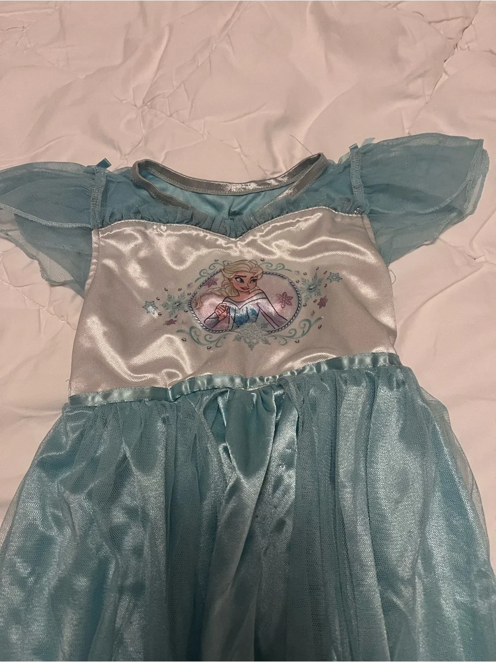 Disney Elsa Light Blue Satin and Sheer nightgown